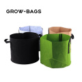 Recycled non woven fabric black tomato grow bags planter , potato grow bags plant based bags